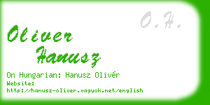 oliver hanusz business card