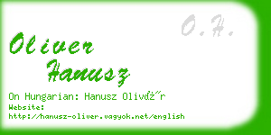 oliver hanusz business card